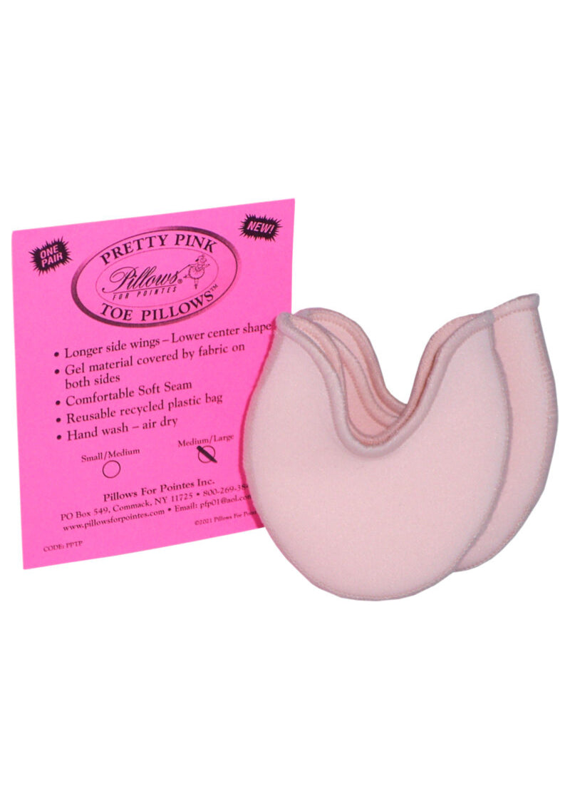 Pillows for Pointes PPTP Pretty Pink Toe Pillows Women's Gel Toe Pads in Pink, similar to the Capezio Ouch Pouch Jr.