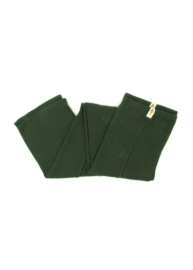 RubiaWear legwarmers in forest green.