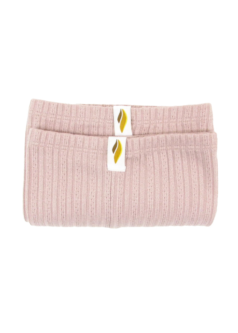 RubiaWear full length legwarmers in light pink.