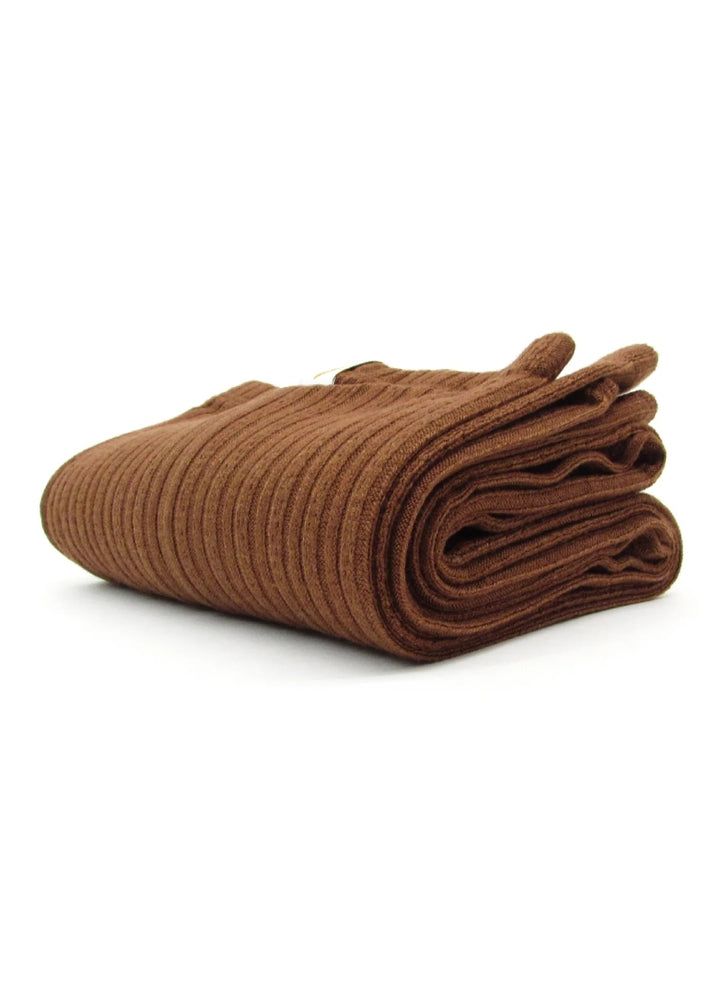 RubiaWear Shorty knit over-the-knee legwarmers in Cinnamon brown