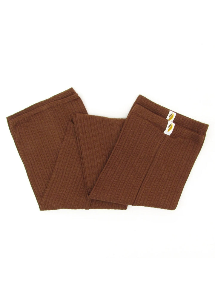 RubiaWear Shorty knit over-the-knee legwarmers in Cinnamon brown