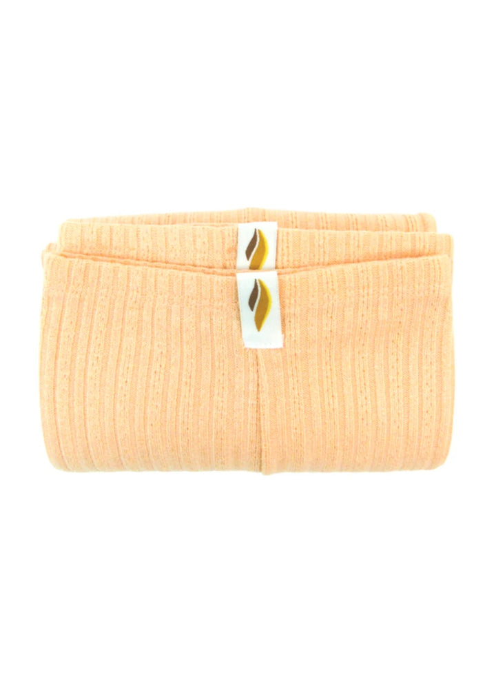 RubiaWear Shorty over-the-knee ribbed-knit legwarmer in Adela pale orange