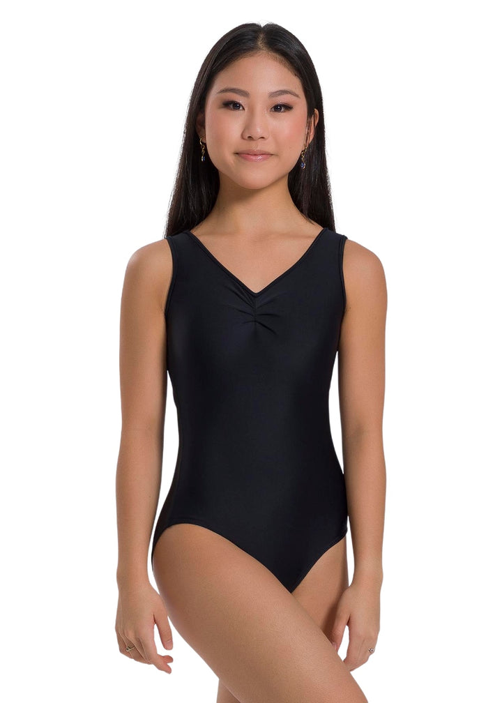So Danca BY69 Siena black tank leotard with pinch front