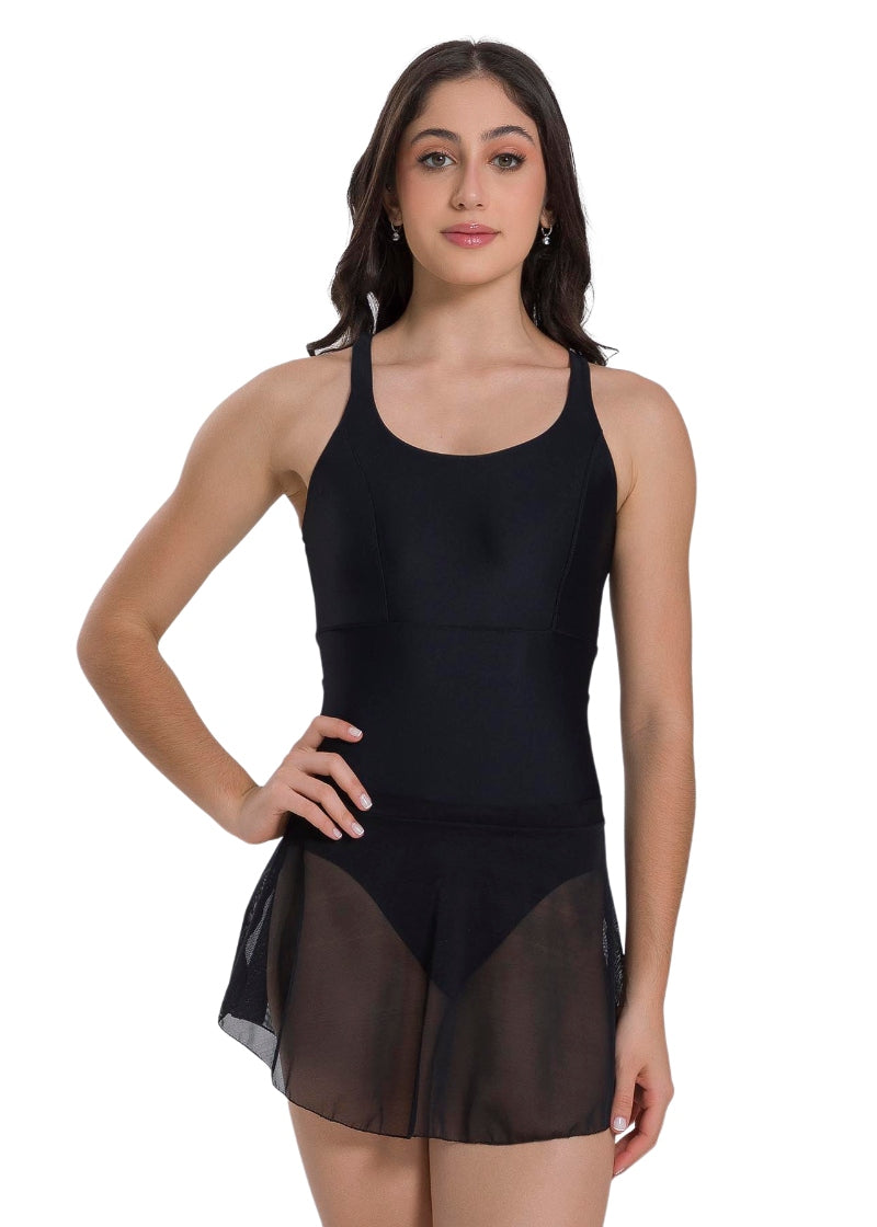 So Danca BY77 Naiara black mesh pull-on skirt 