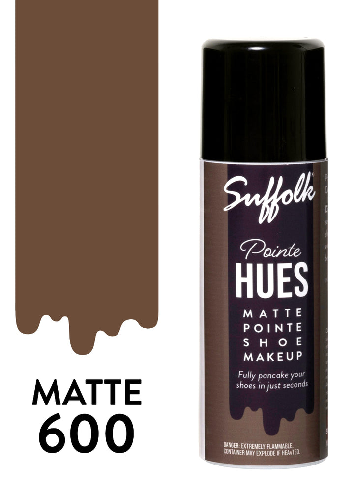 Suffolk 1598 Pointe Hues Matte Pointe Shoe Makeup Pancaking Spray in dark brown Matte 600