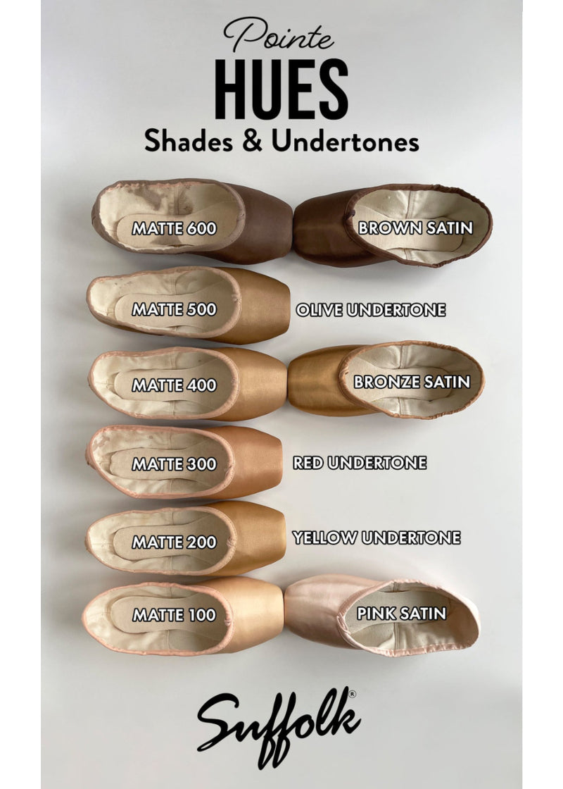 Suffolk 1598 Pointe Hues Matte Pointe Shoe Makeup Pancaking Spray Undertones Chart