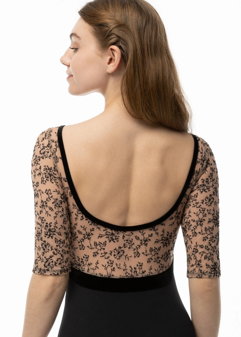 leotard lace dress Gemma Matte Lace Sleeve Irish Dance Leotard / Feis Wear / In-Between Dress