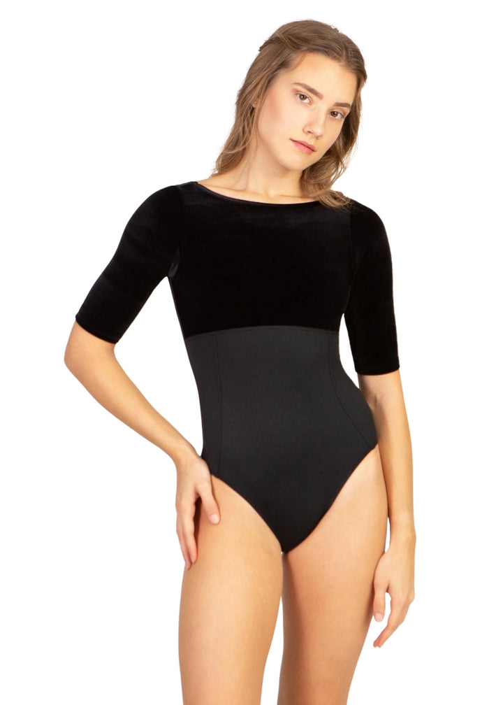 Jewelry Box Half-Sleeve Leotard (Black)