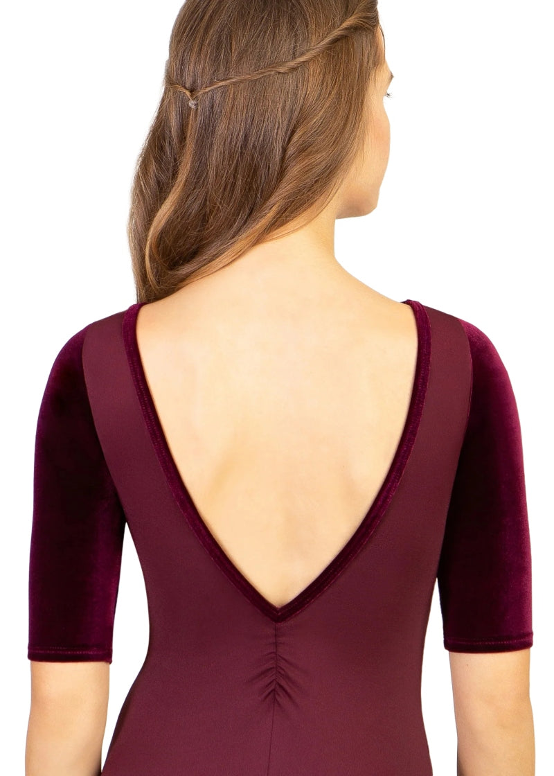 Jewelry Box Half-Sleeve Leotard (Garnet)