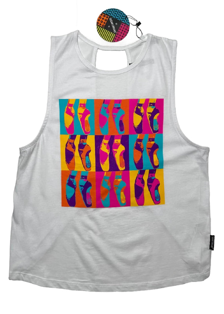 Ballet Pop Art Tank Top (White)