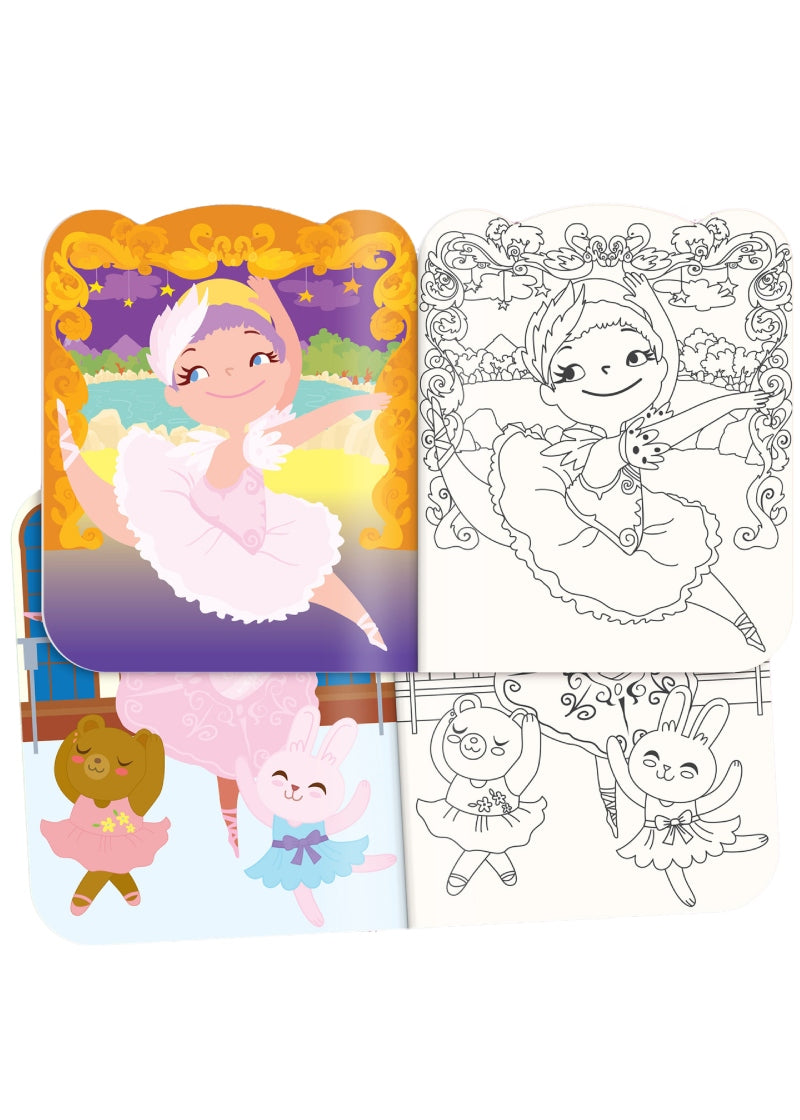 preview of coloring pages inside the dry erase reusable coloring book