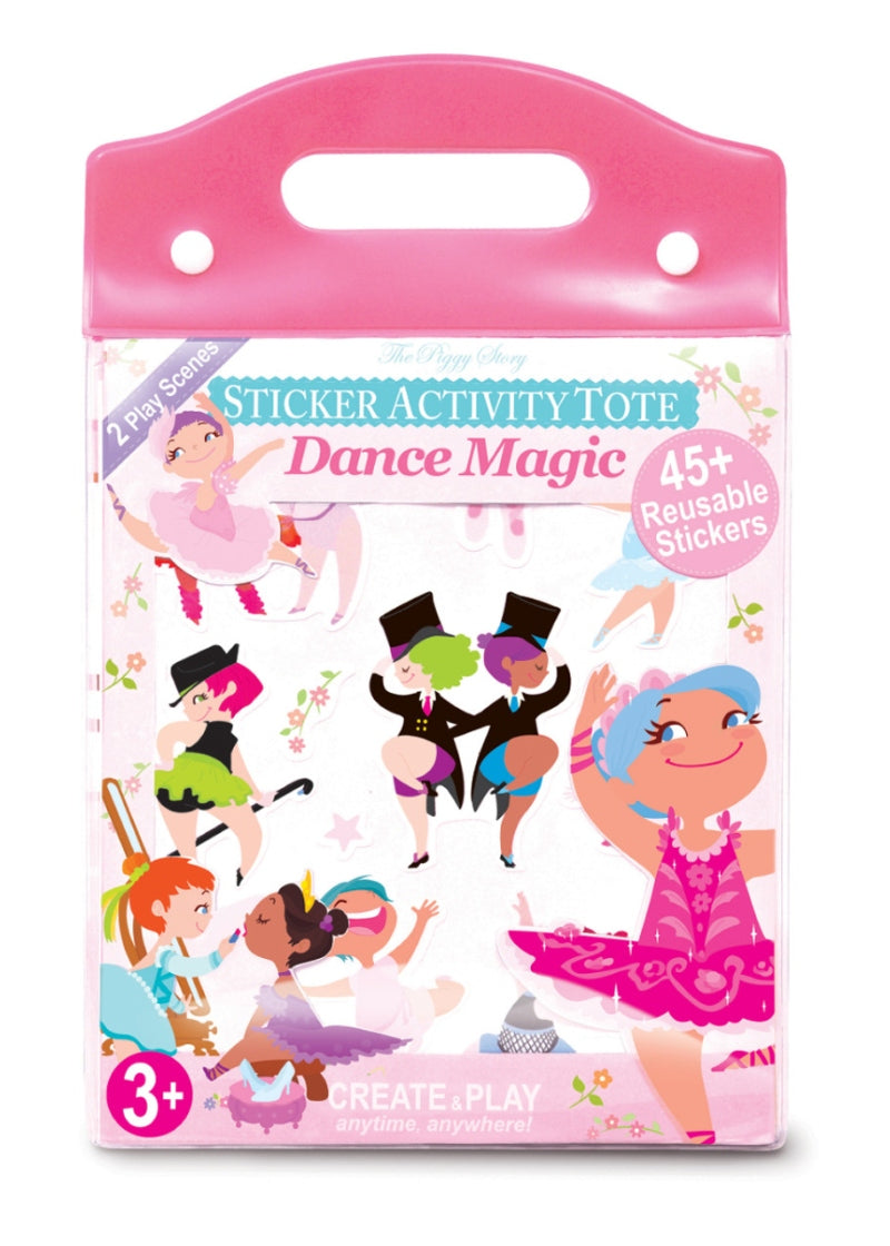 exterior packaging of activity tote featuring various dancers