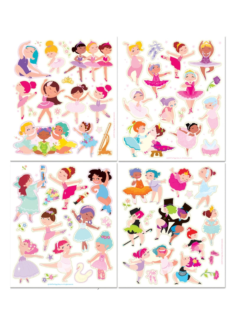 preview of reusable stickers featuring various dancers