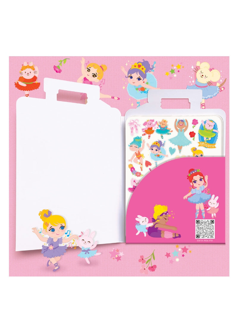 sticker set interior featuring single pocket holding sticker sheets