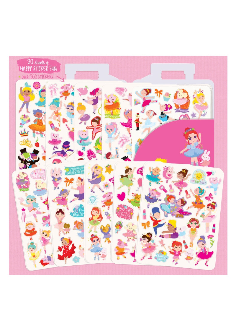 preview of sticker sheets featuring various dancers