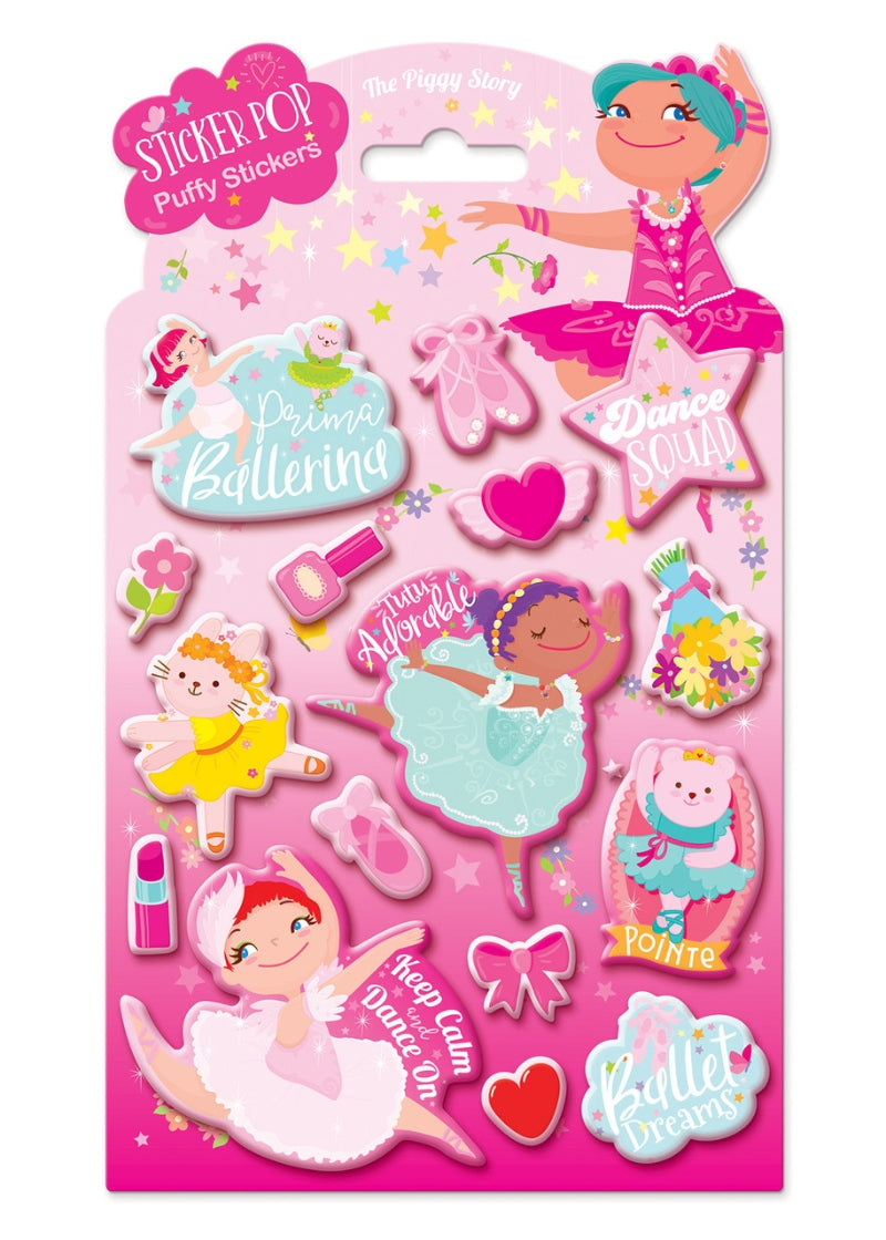 dance and ballet themed puffy stickers