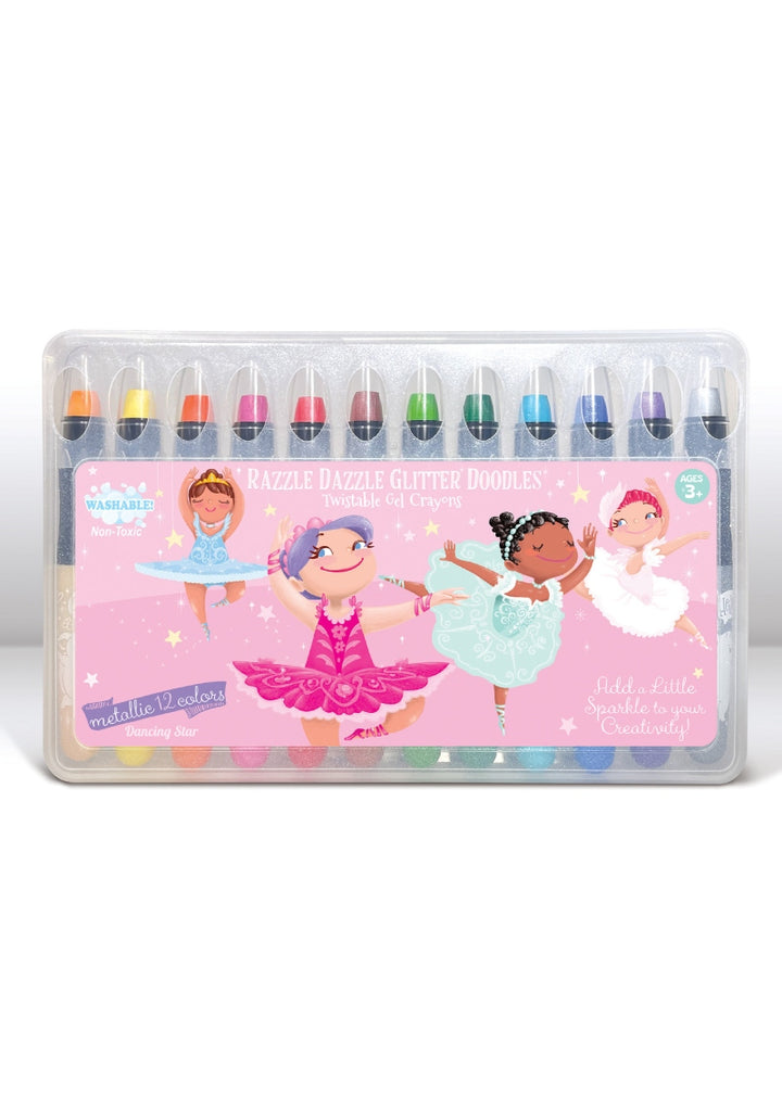 exterior packaging of twistable gel crayons