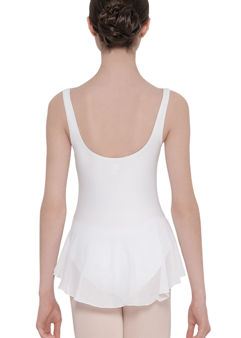 Balkala Pinch Front Youth Dance Dress (White)