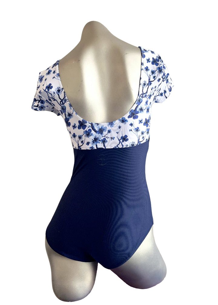 Aquila Cap Sleeve Leotard (Cerisier Bleu)