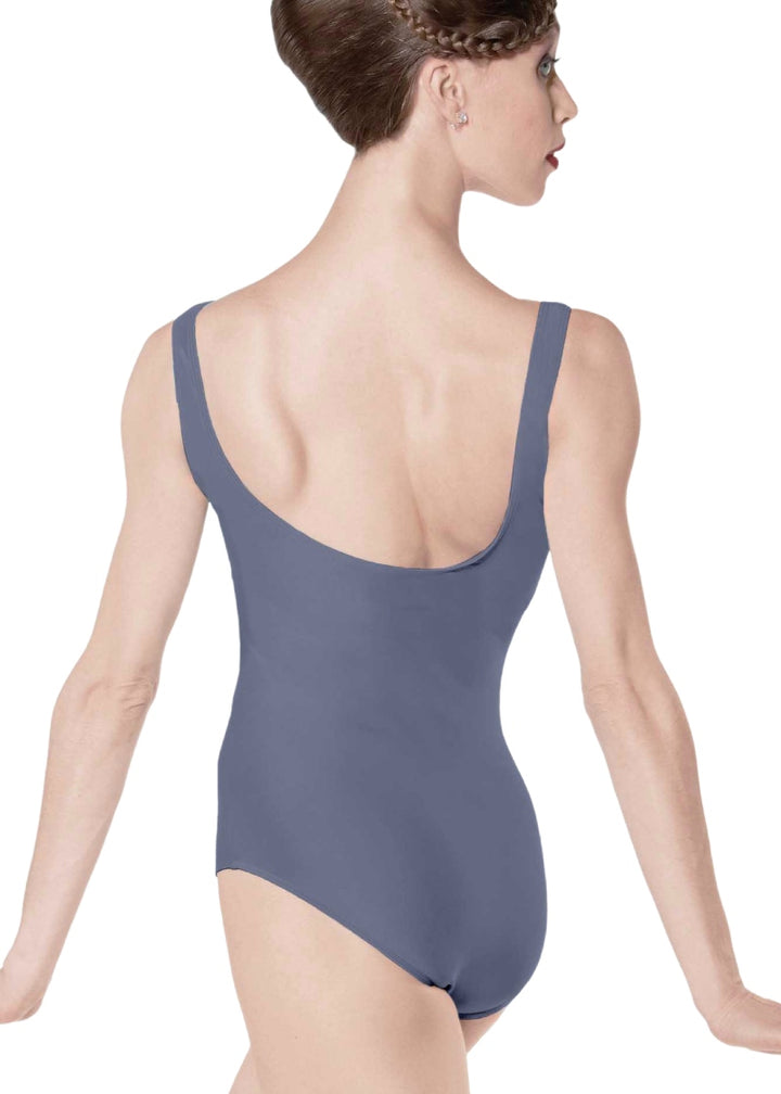 Faustine Pinch Front Tank Leotard (Dark Grey)