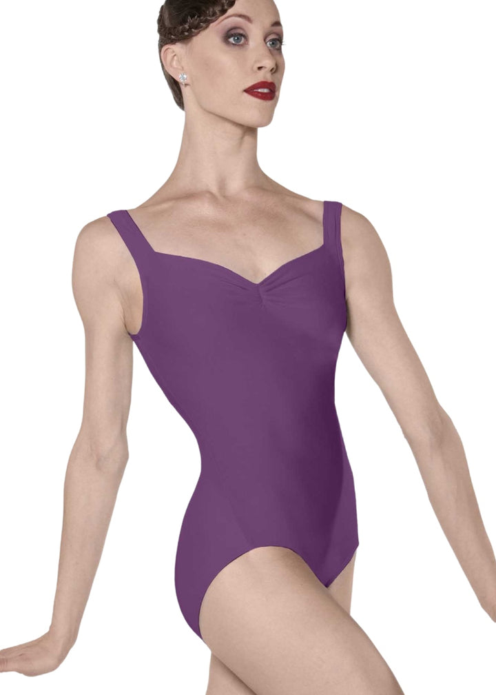 Faustine Pinch Front Tank Leotard (Prune)