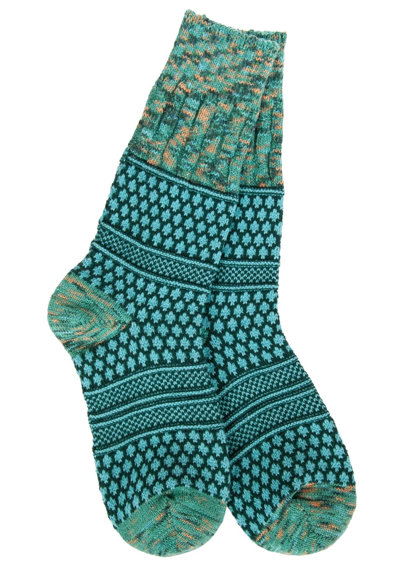 Weekend Gallery Textured Crew Socks (Woodland Multi)