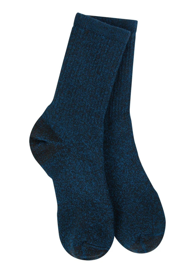World's Softest Socks Summit wool-blend crew socks in Electric navy blue