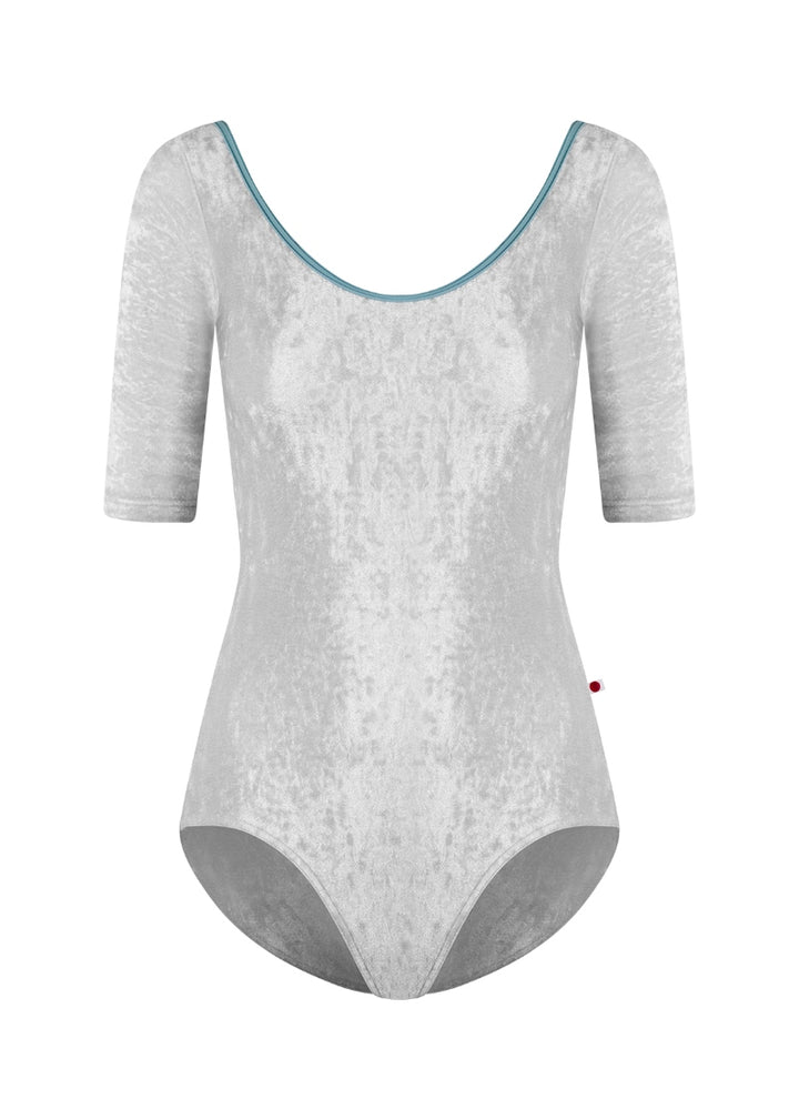 Veronique Half-Sleeve Leotard (Silver/Fog)