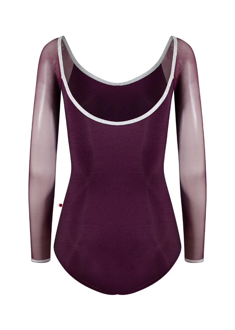 Wendy Long Sleeve Leotard (Opera/Silver)