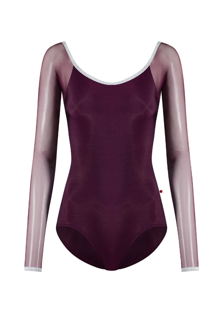 Wendy Long Sleeve Leotard (Opera/Silver)