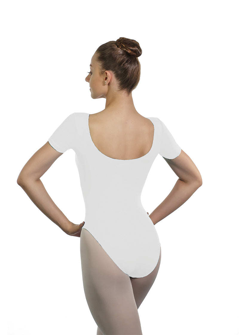 Haline Youth Short Sleeve Leotard (Blanc)