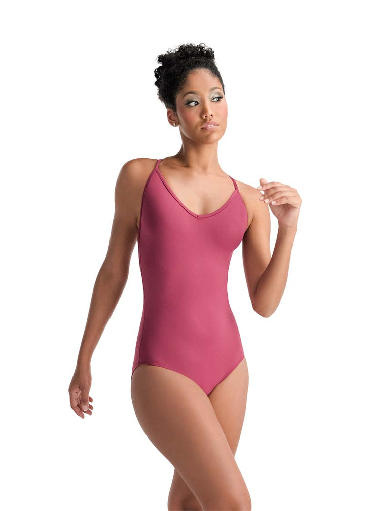 Kayla Cross-Back Camisole Leotard (Ruby)