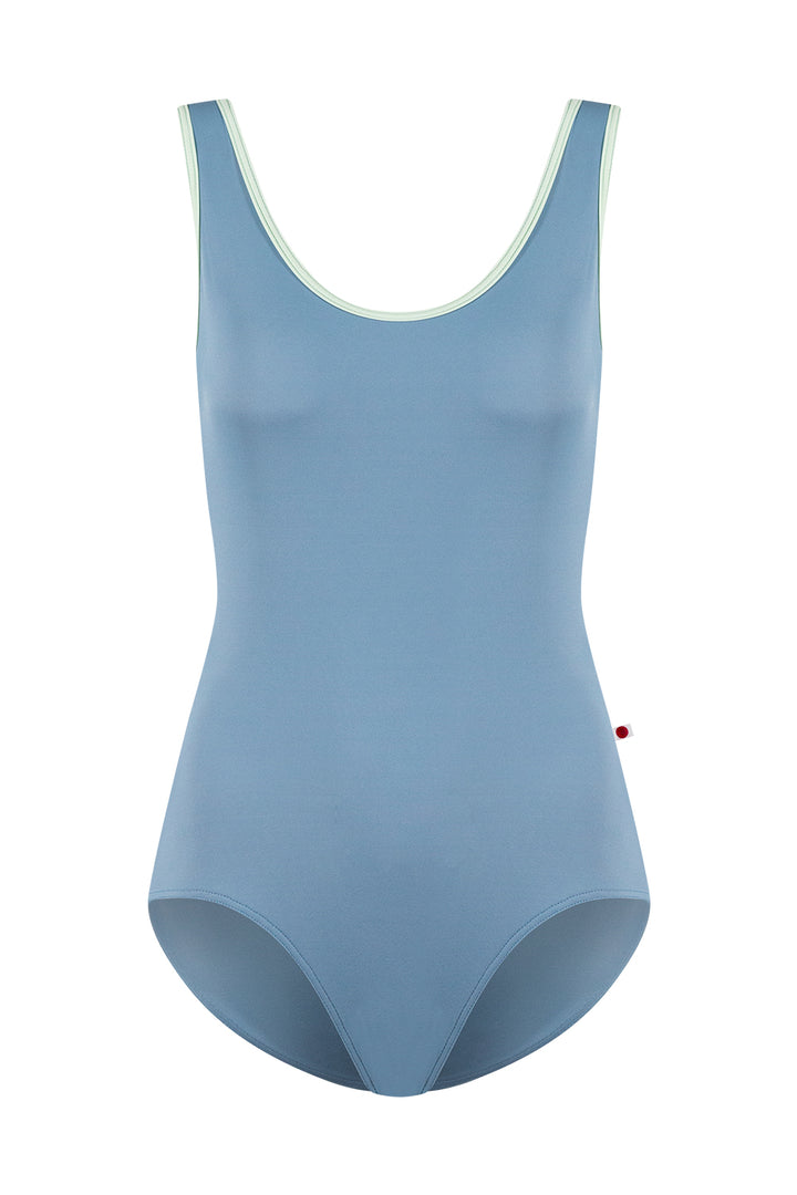 Veronique Tank Leotard (Blue Grey/Pistachio)