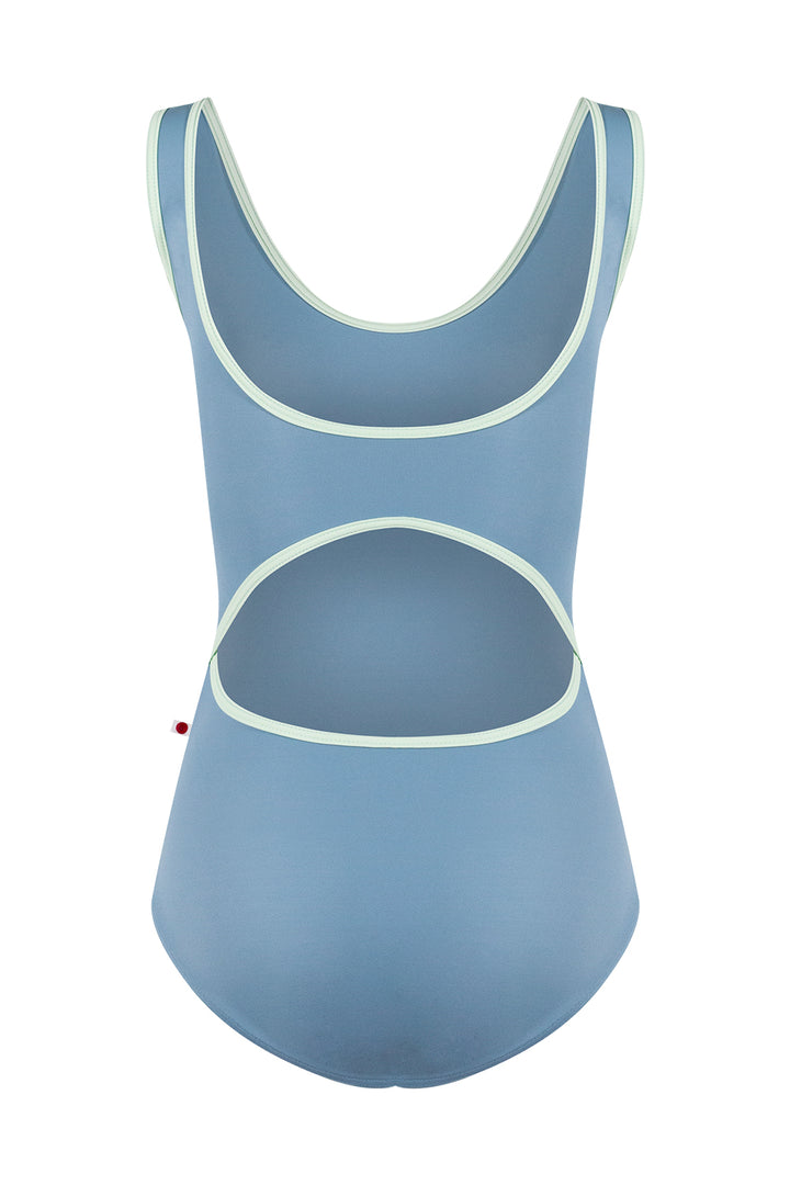 Veronique Tank Leotard (Blue Grey/Pistachio)