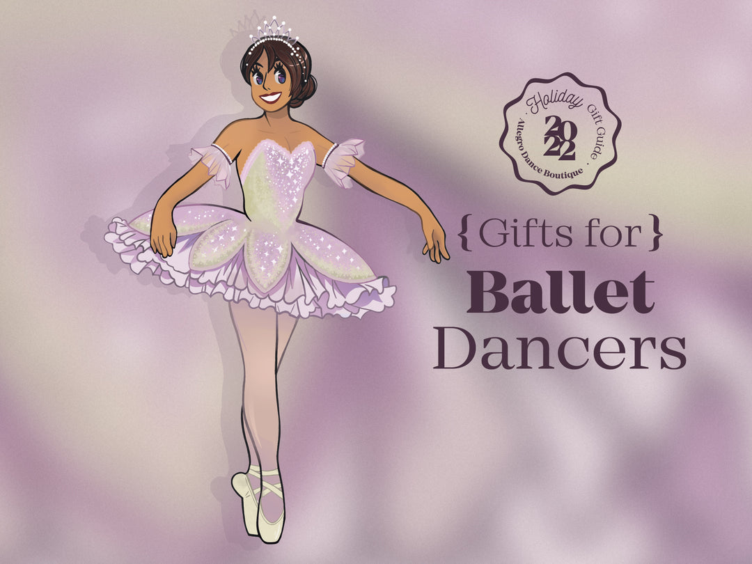 Sugar Plum Fairy from the Nutcracker, dressed in a purple tutu in pink pointe shoes, for gifts for ballet dancers 