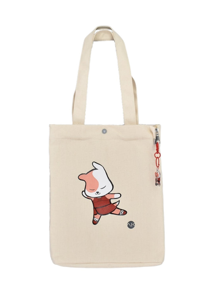ON SALE Dolly Zipper Canvas Tote Bag