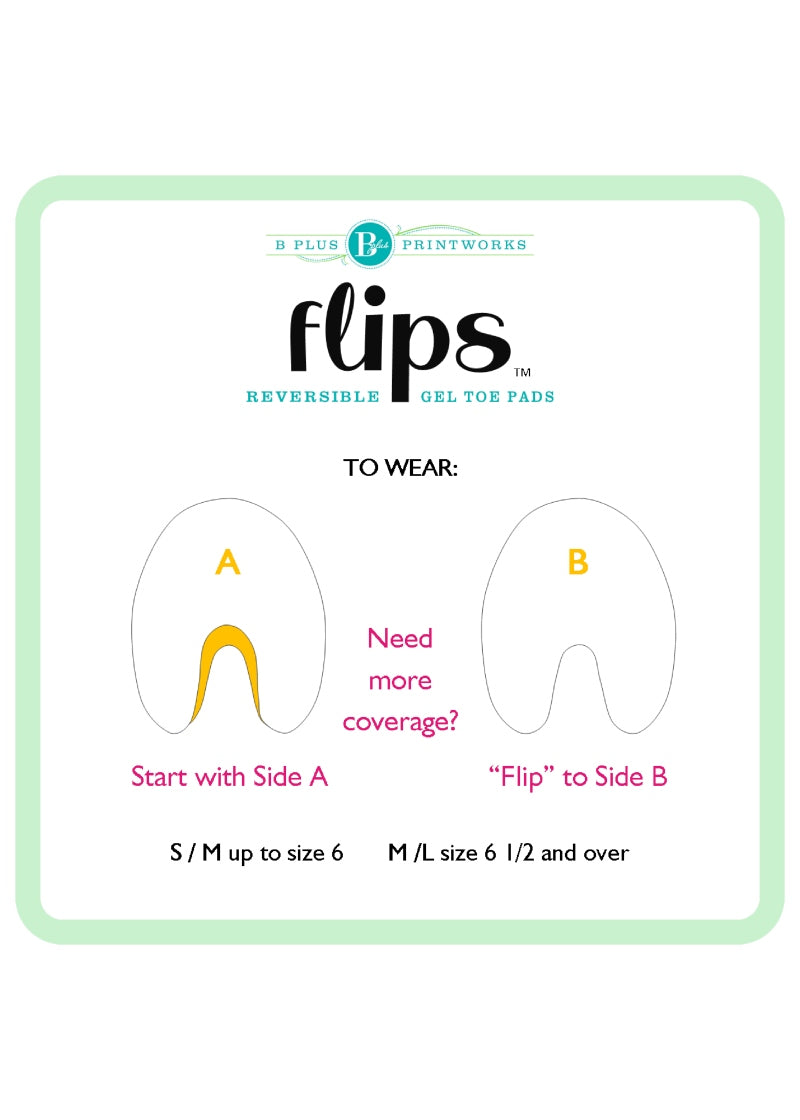 Flips Reversible Gel Toe Pads (Leopard)