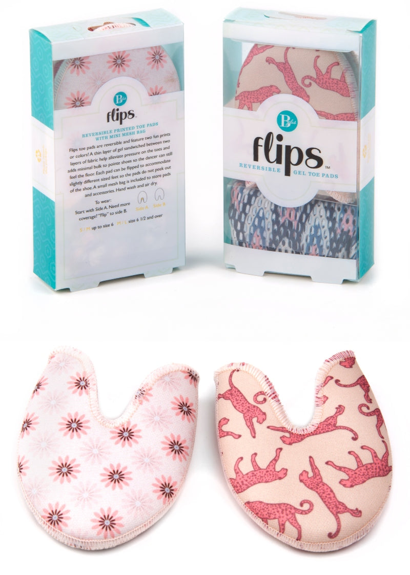 Flips Reversible Gel Toe Pads (Leopard)