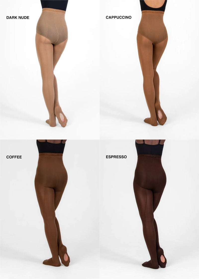 Body Wrappers - TotalSTRETCH Covertible Tights with Backseam