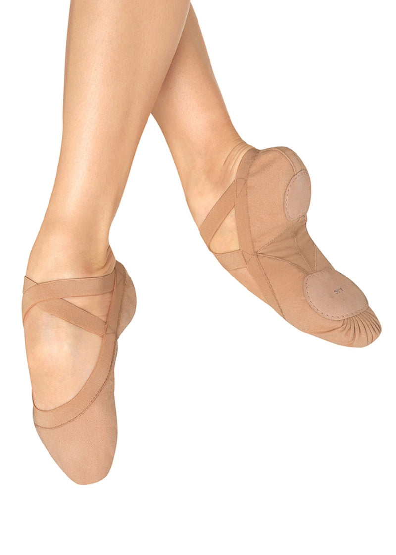 ON SALE Pro Elastic Canvas Ballet Shoes (Light Sand)