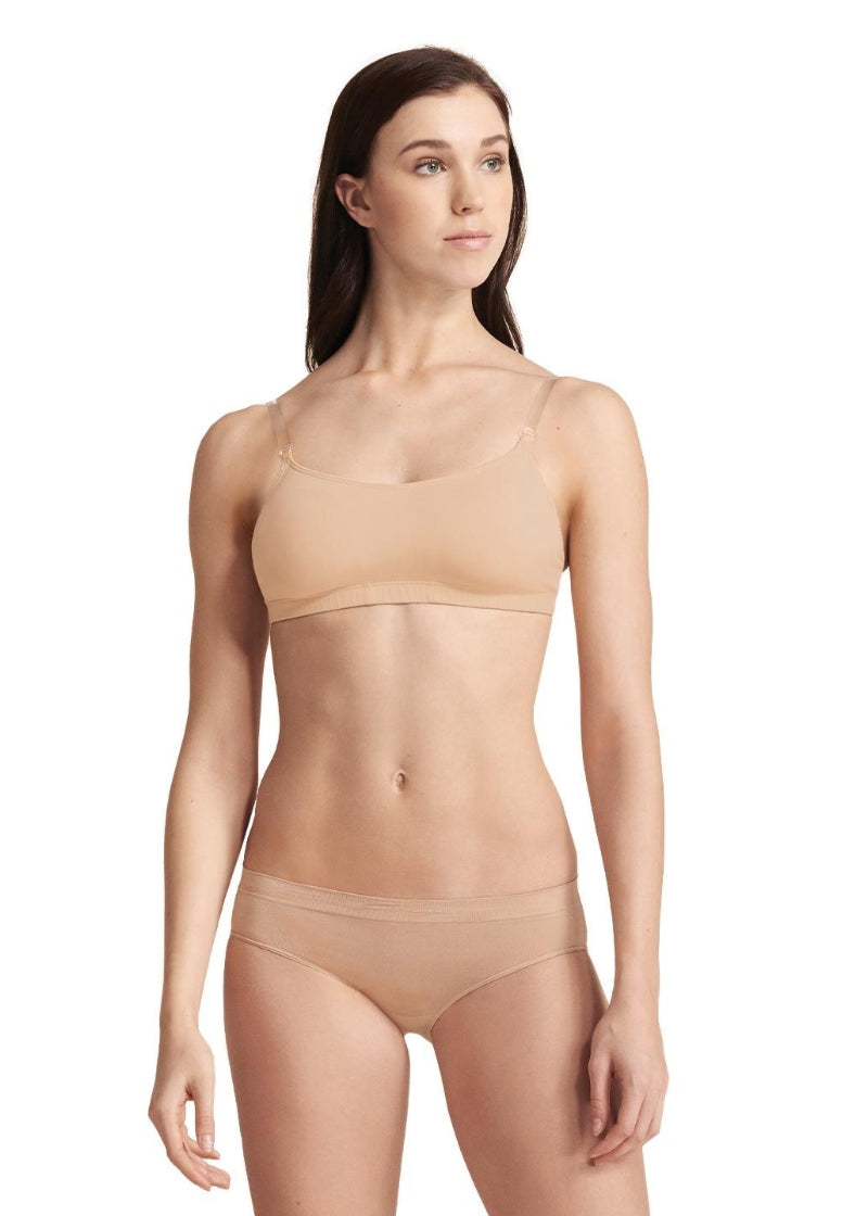 Motionwear Underwear Convertible Clear Strap Bra, Nude, Large