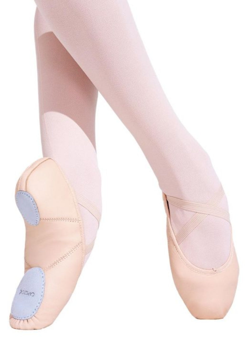 ON SALE Juliet Leather Split-Sole Ballet Shoe (Light Pink)
