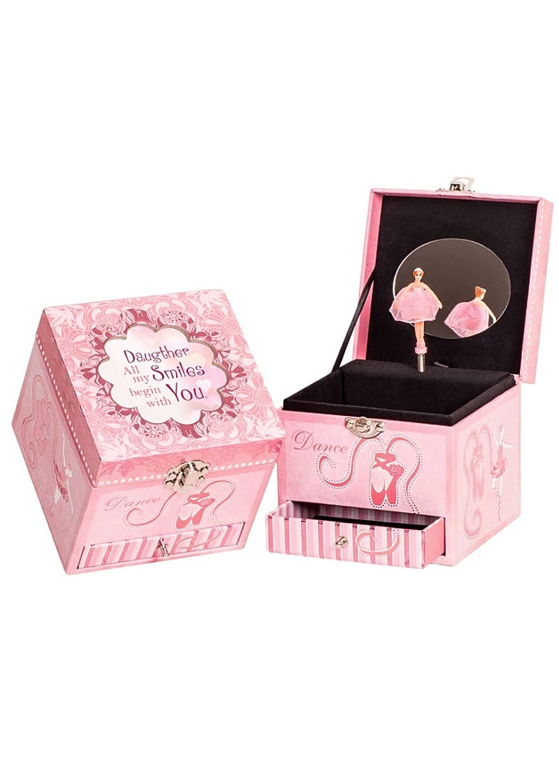 "Daughter, All My Smiles Begin With You" Musical Jewelry Box