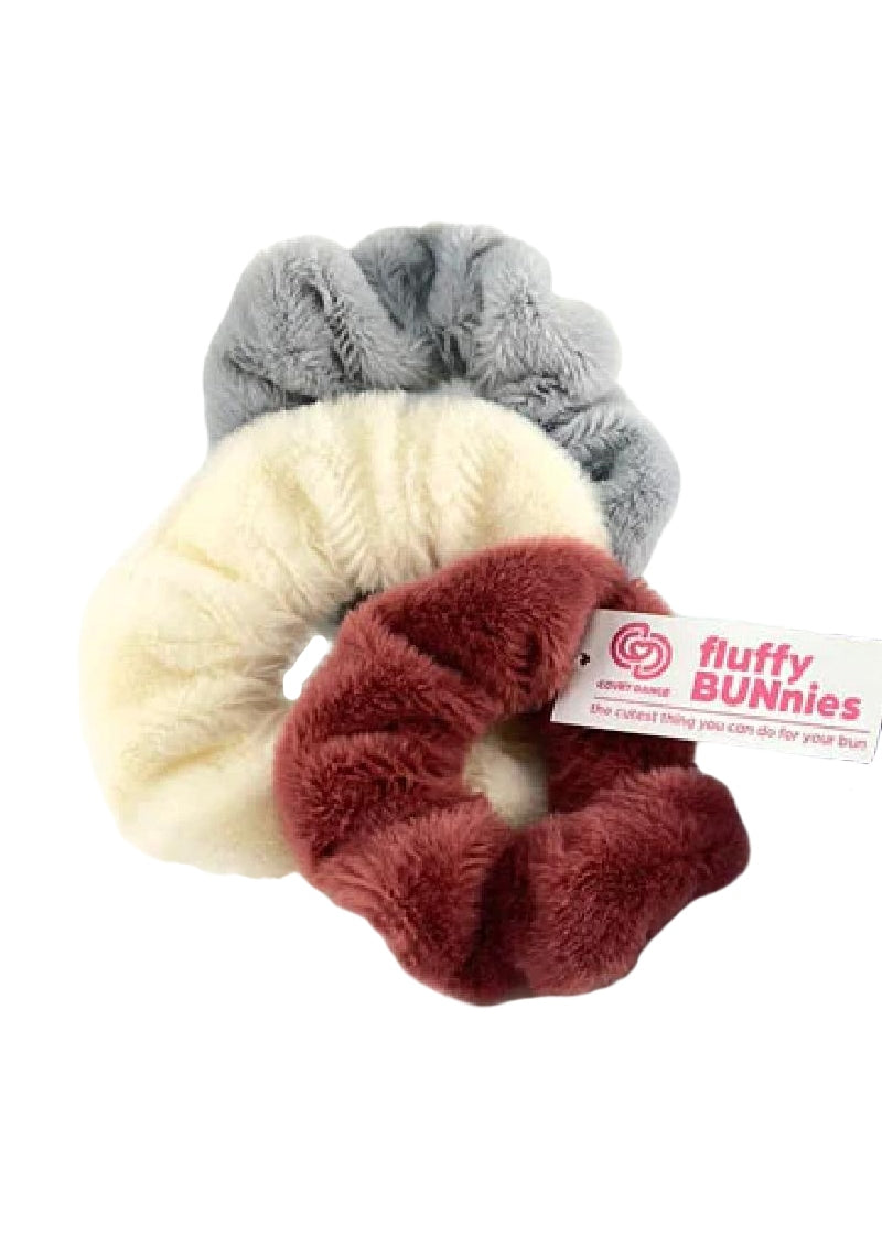 Fluffy BUNnies Scrunchies (3-Pk)