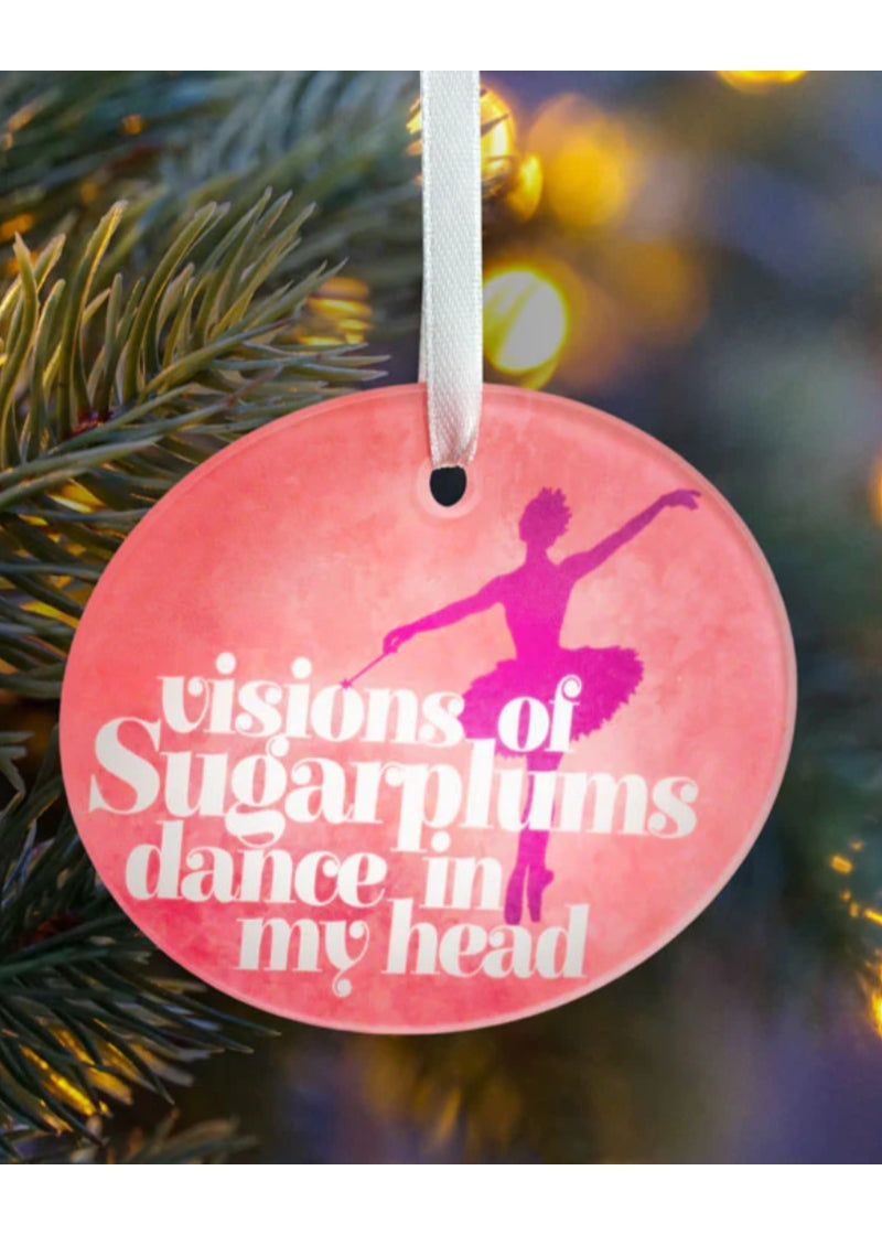 Visions of Sugarplums Glass Ornament