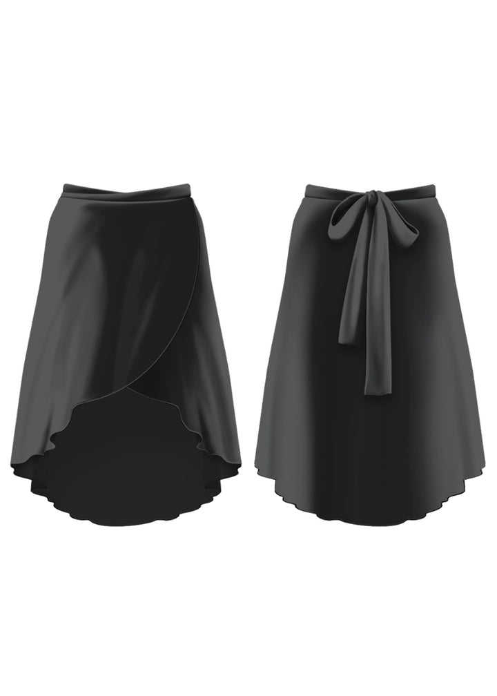 Velvet Chiffon Wrap Skirt