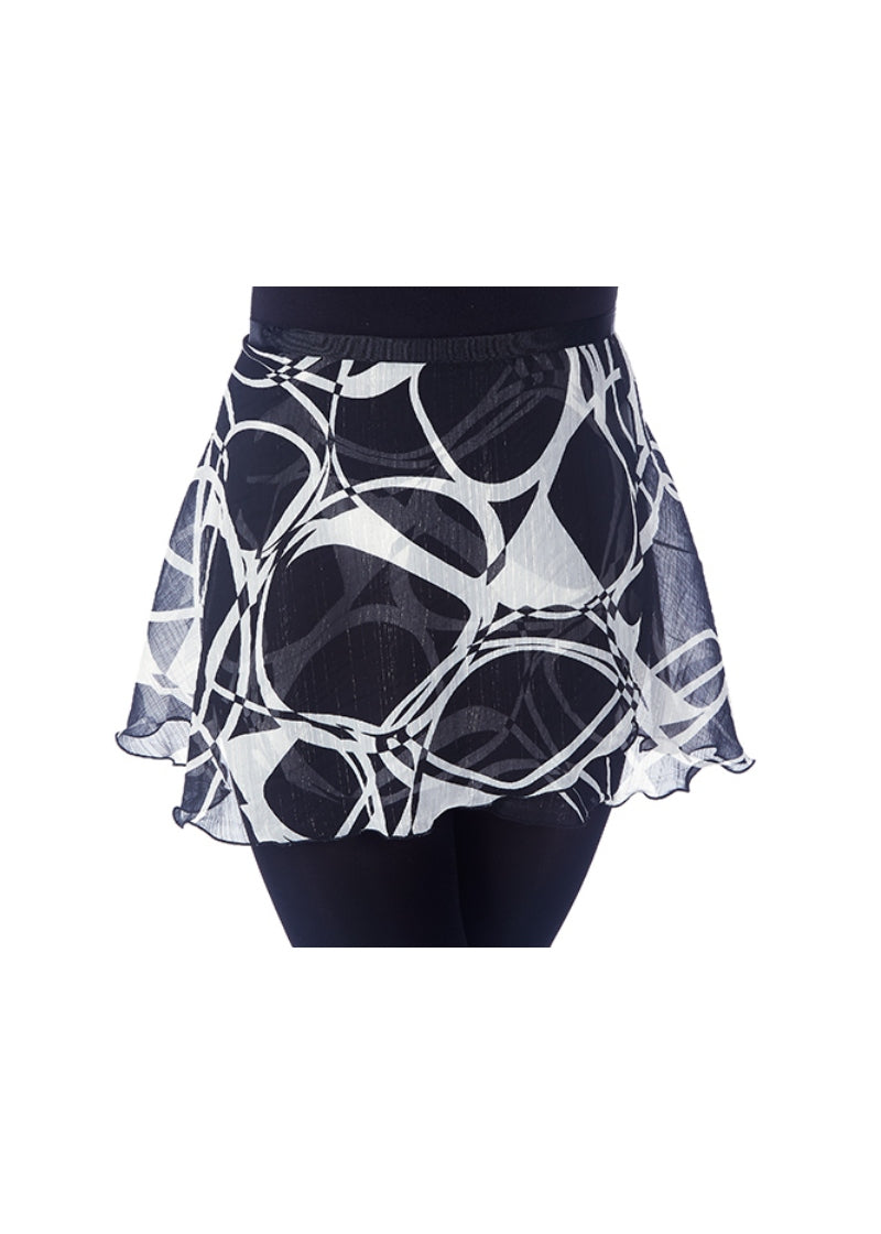 ON SALE Black & White Selection Wrap Skirt (12" Hem)