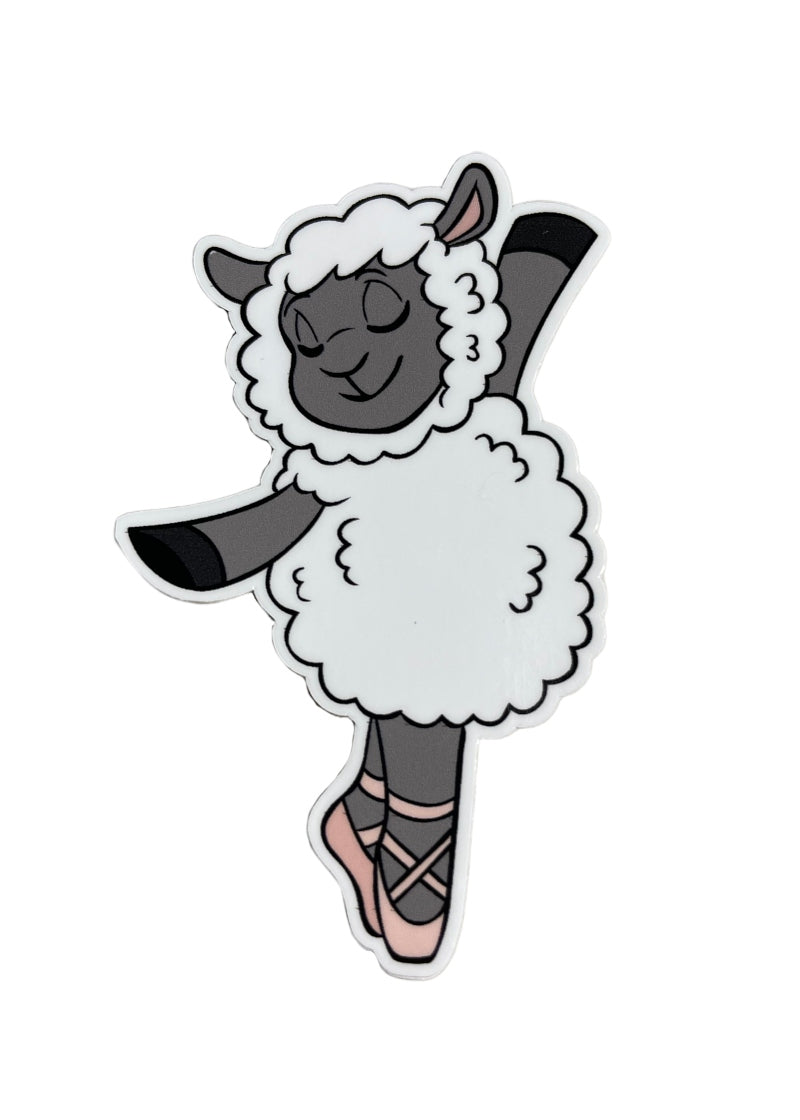 Little Lamb en Pointe Vinyl Sticker