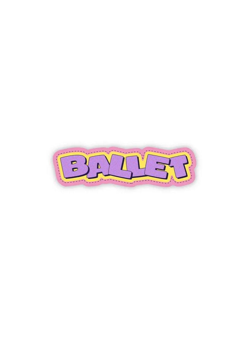 "Ballet" Retro Comic Book Sticker