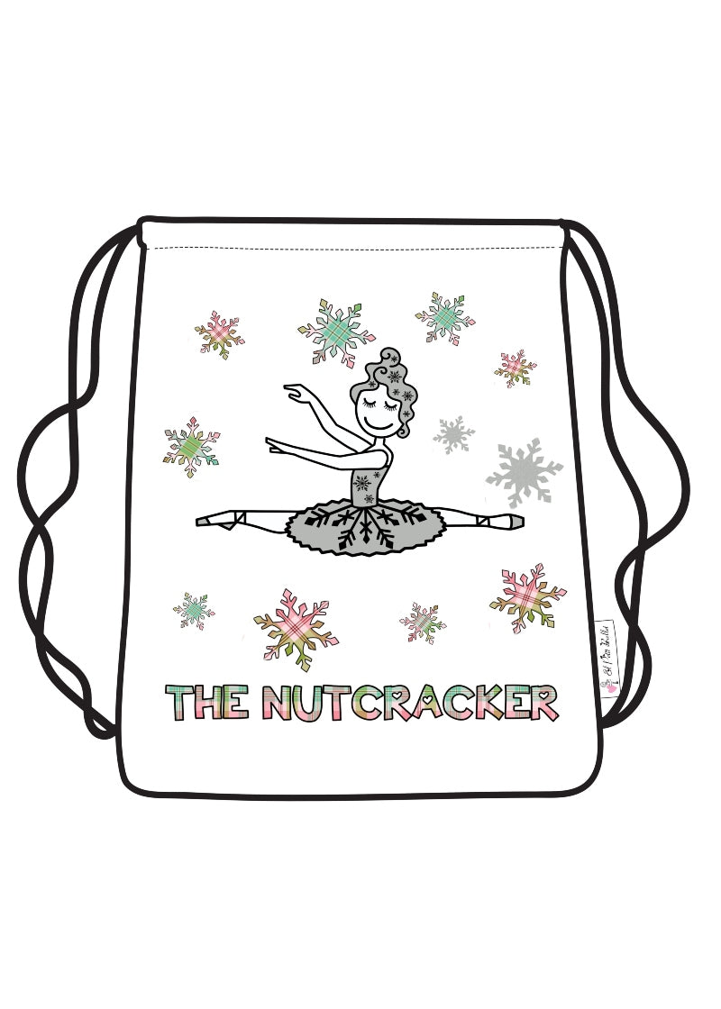 Nutcracker Snow Queen Leaping Drawstring Backpack